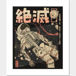 Cosmic extinction - Skeleton in space Posters and Art
